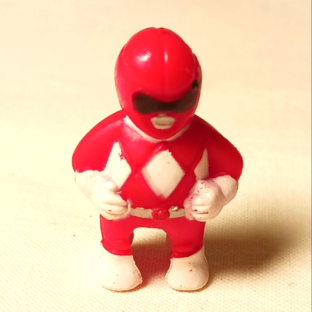 Mighty Morphin Red Power Ranger Pencil Topper 1 Inch Vintage